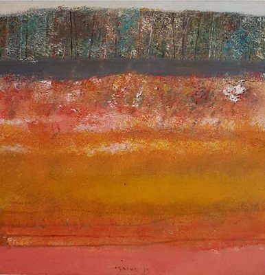Gozdiček - akril, platno 50x50x4 cm, 2015