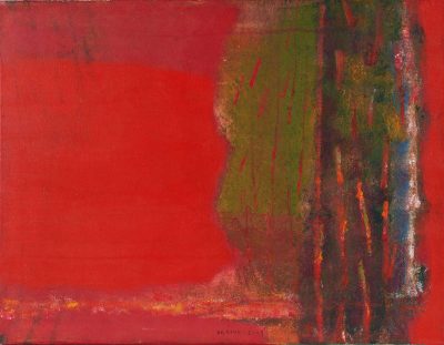 Red lake - akril, platno 70x90 cm, 2025